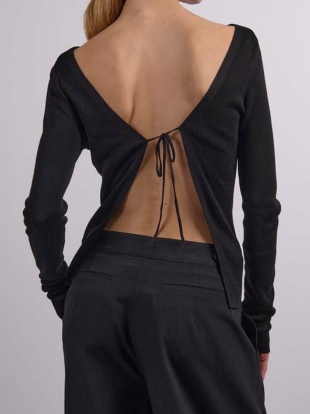 ST.AGNI Rouleau Reversible
Knit Top Black XS